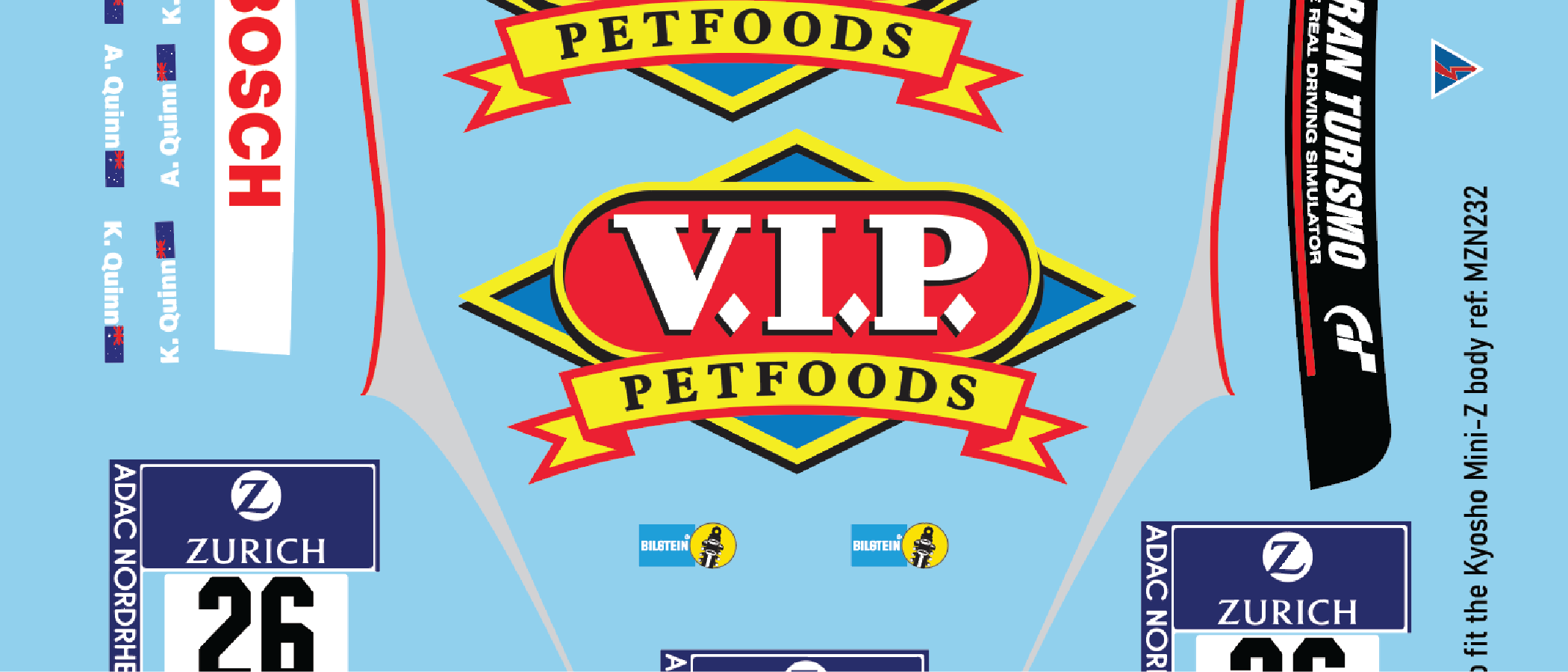 Decals – Porsche 911 GT3 RS – #26 “VIP Petfoods” 24h Nürburgring 2007 