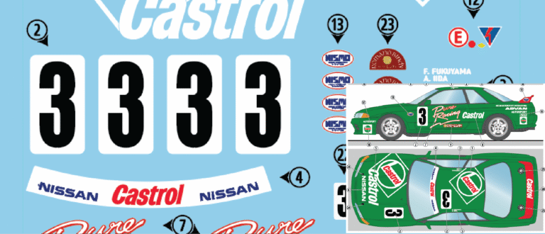 Decals – 1992 Gr.N Castrol RB #3 (JTCC)